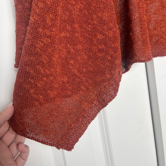 Eileen Fisher | Linen Blend Open Front Cardigan Sweater Lagenlook Contemporary - Picture 3 of 6